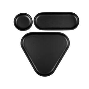 Normcore 3 Pack Valet Tray Bundle Coffee Serving Trays Black Stained Oak Wood
